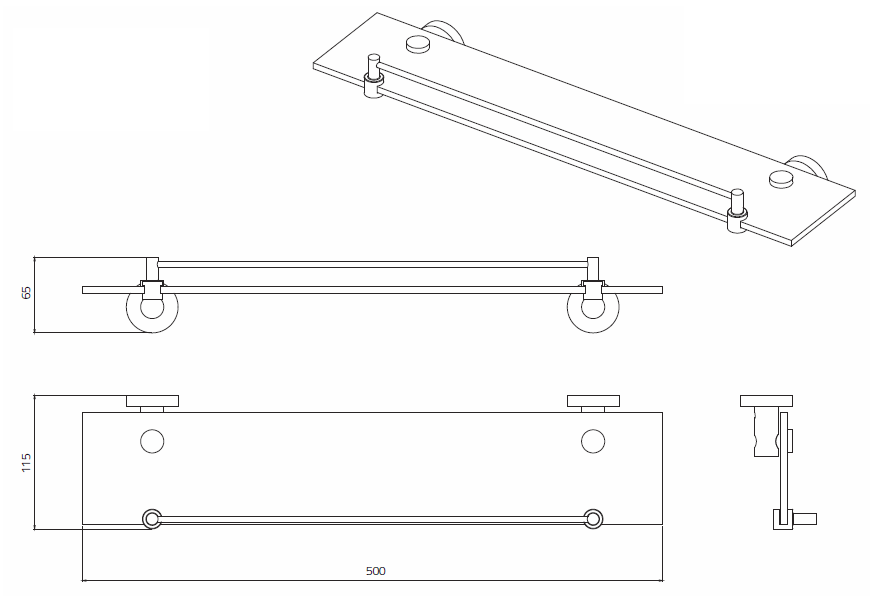 Miller Bond Glass Shelf Bathroom Supplies Online